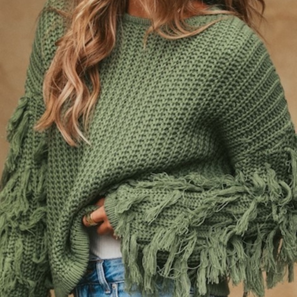 Fringe wild sweater top